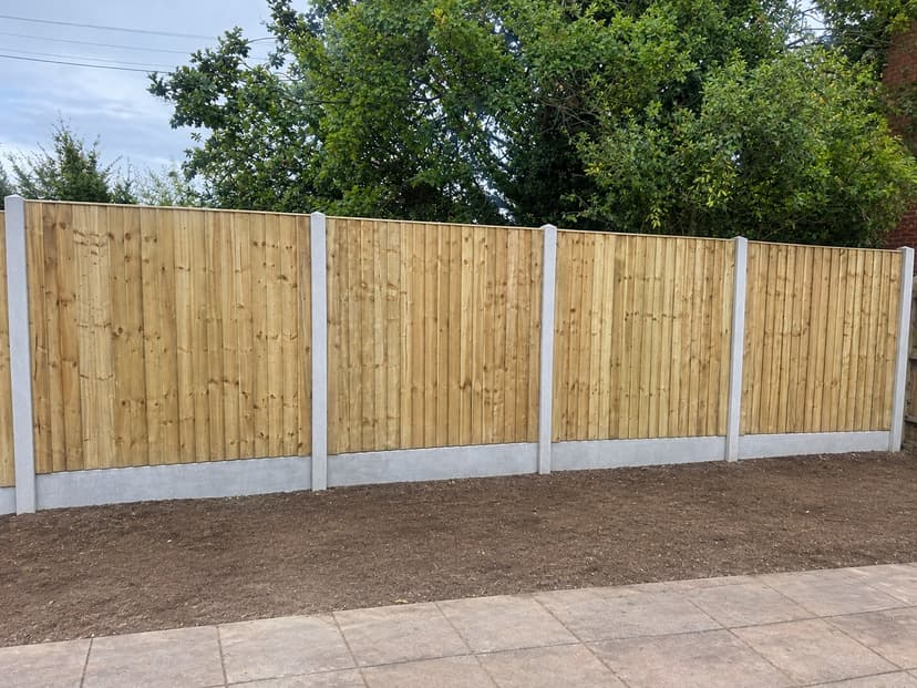 Closeboard Fence by Patio