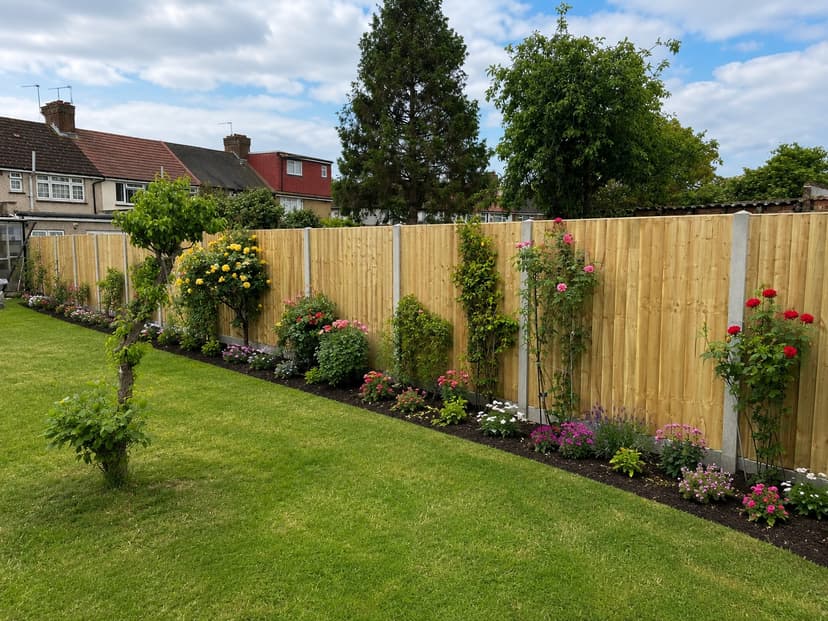 Garden Fence with Landscaping